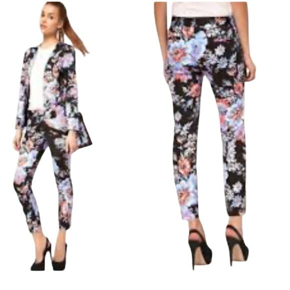 ASOS. Floral Print Cropped Trousers Size 14 NWT - Picture 6 of 10
